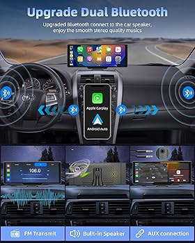 Apple - Sisi0709 10,26-calowy wyświetlacz Apple Carplay Android Auto z